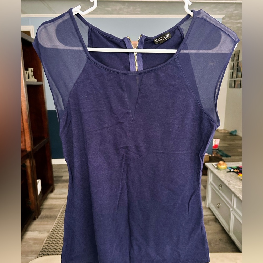 Express Navy Blue Blouse